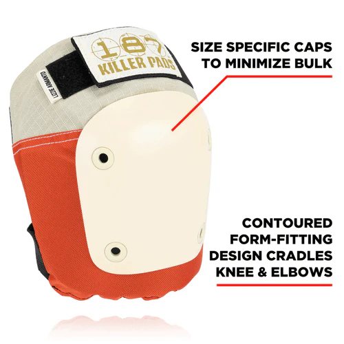187 Skateboard Pads Lizzie Armanto Knee/Wrist/Elbow Combo Blood Orange Size S/M - Image 2