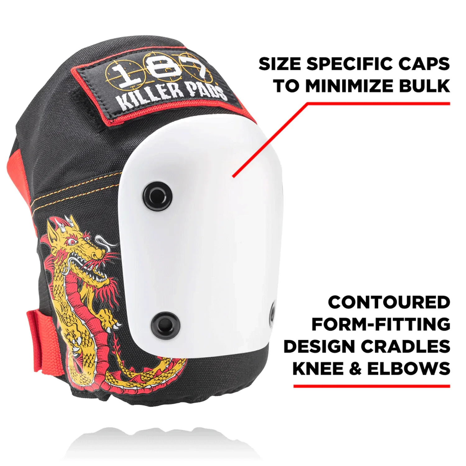 187 Skateboard Pads Steve Caballero Knee/Wrist/Elbow Combo Cab Dragon Size L/XL - Image 2
