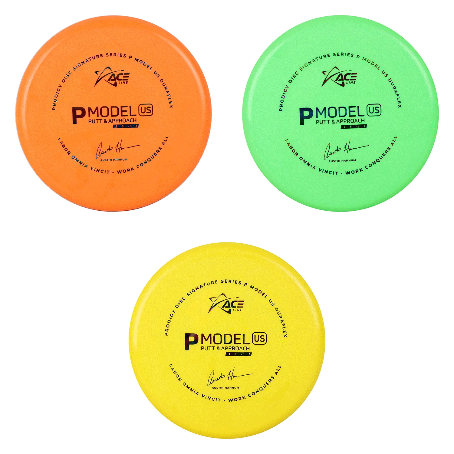 Ace Line Disc Golf P Model US Autin Hanum 2022 Signature Putter 3/5/-1/1 - Choose Exact Disc