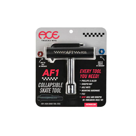 Ace Trucks AF1 Skate Tool - All in One - Axle/Kingpin Rethreader - Steel