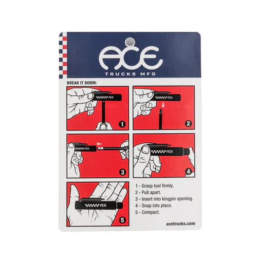 Ace Trucks Classic Skate Tool - All in One - Pocket Sized - Steel - Image 2