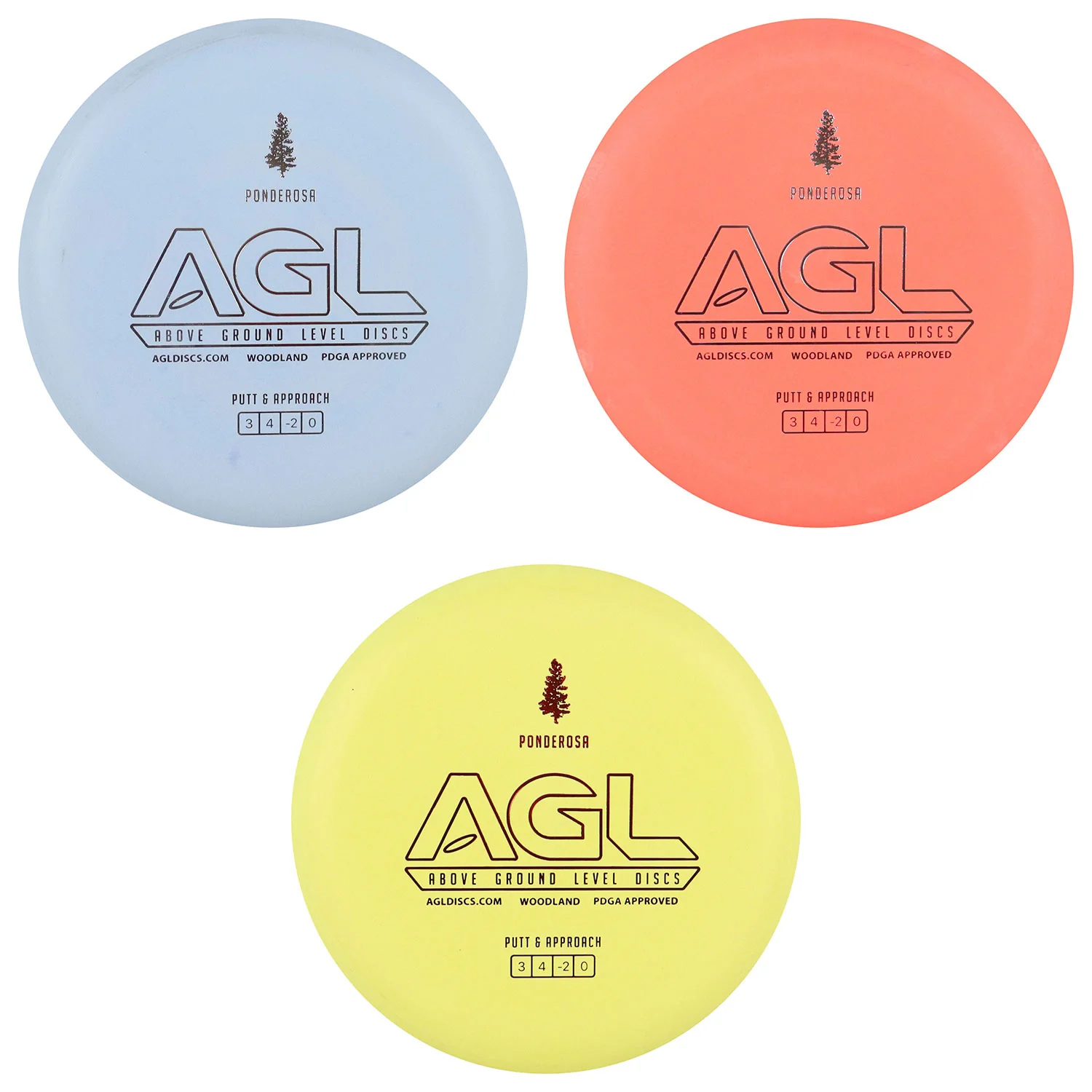 AGL Disc Golf Woodland Ponderosa Putter 2/4/-2/0 - Choose Exact