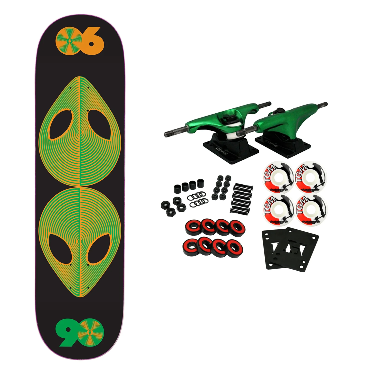 Alien Workshop Skateboard Complete Scanner Twin Tail Black 8.25" x 32.125"