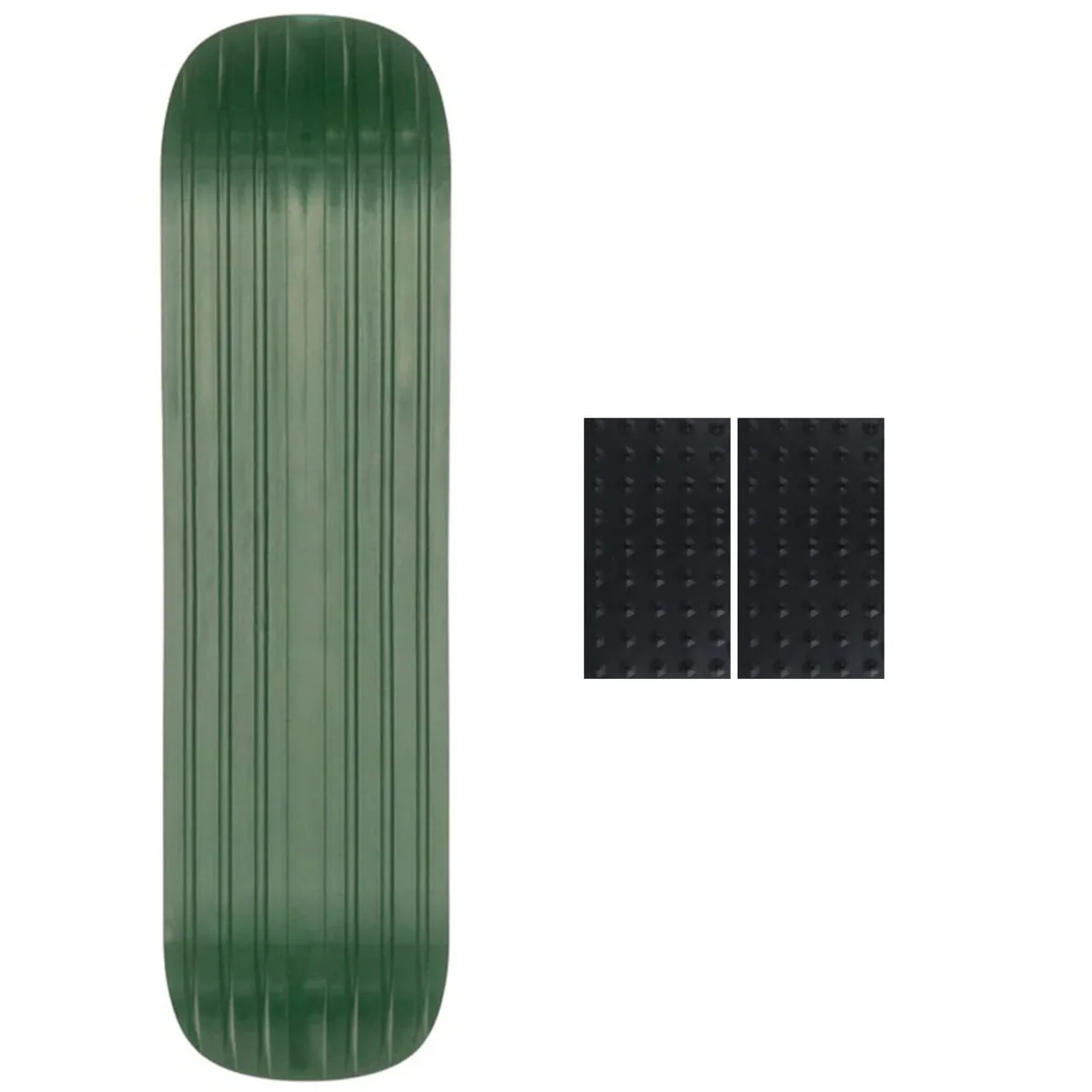 Ambition Snowskate Jib Forest 8.5" x 33" Plastic Snow Skate Deck with Foam Grip Applied and Studded Grip Add On