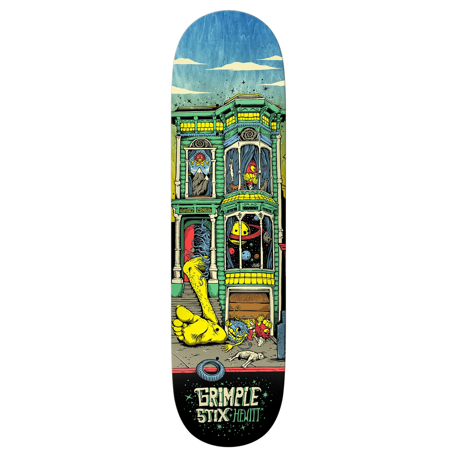 Anti Hero Skateboard Complete Hewitt Grimple Stix Victorians 8.5" x 31.75" - Image 2