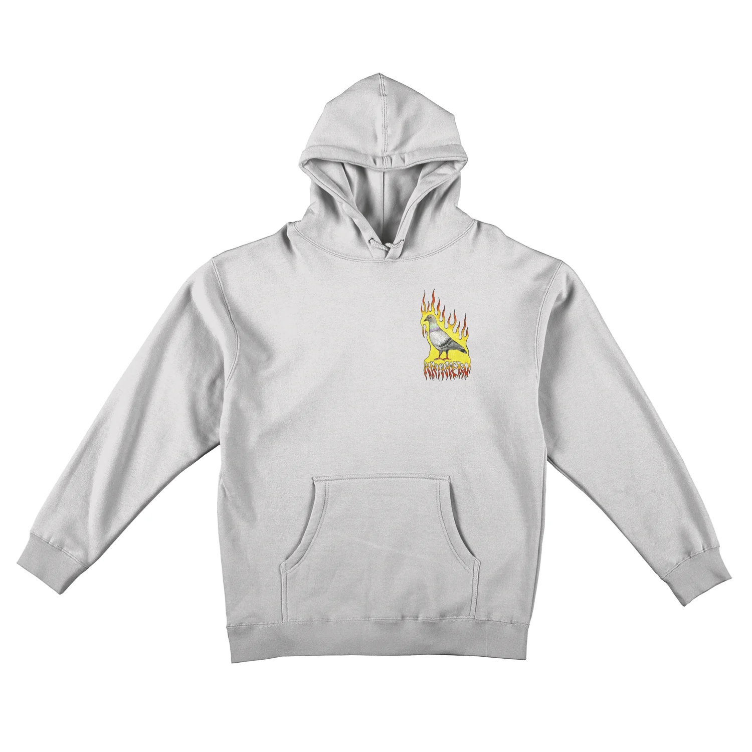 Anti Hero Skateboards Hoody Flame Pigeon Pullover Cement - Image 2