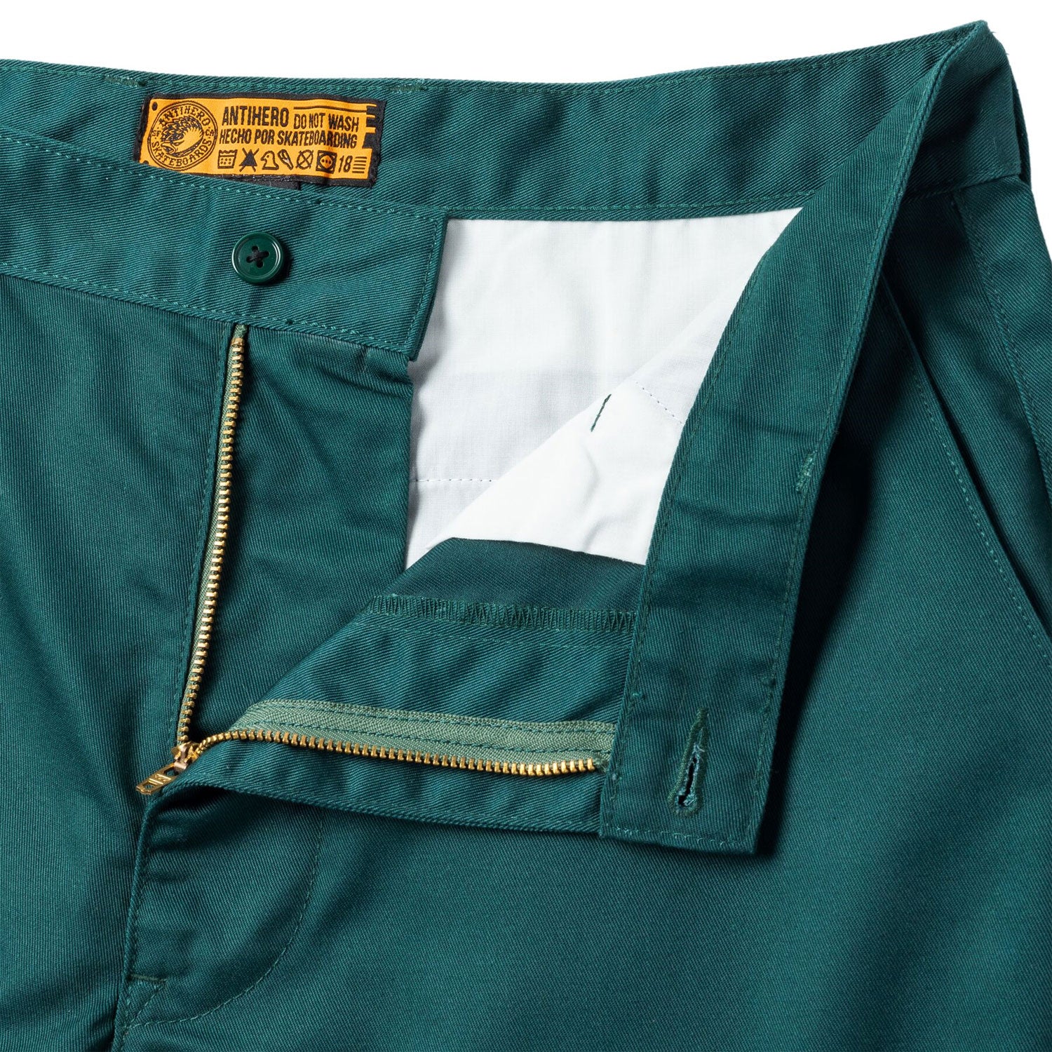 Anti Hero Skateboards Shorts Hecho Por Skate Dark Green Green - Image 4