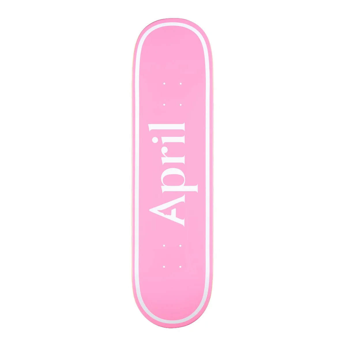 April Skateboard Complete Mini Og Logo White/Pink 7.37" x 29" - Image 2