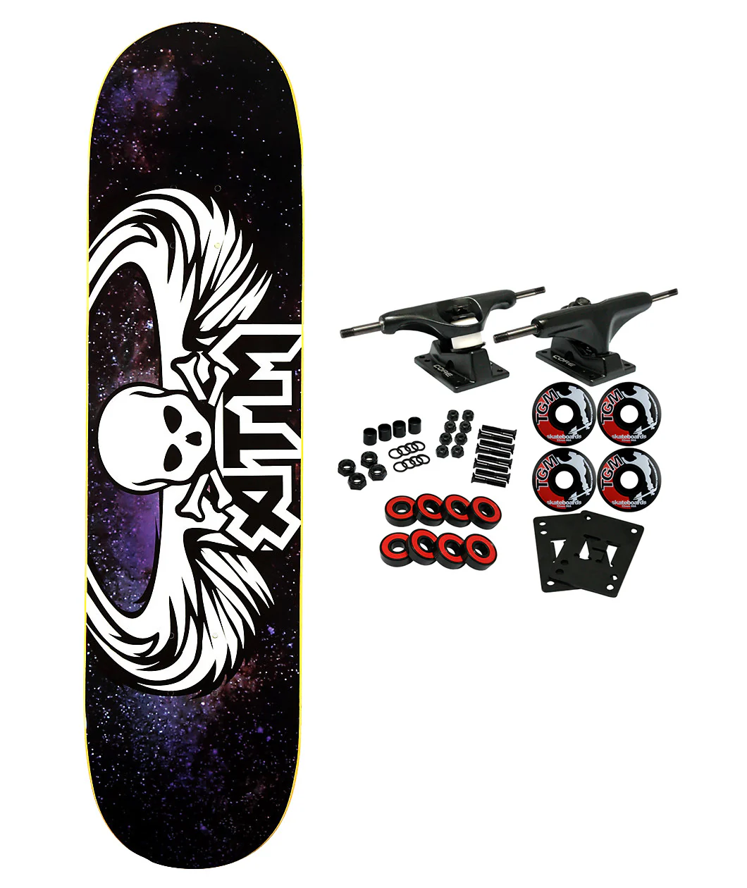 ATM Click Skateboard Complete Galaxy Wings 8.25"
