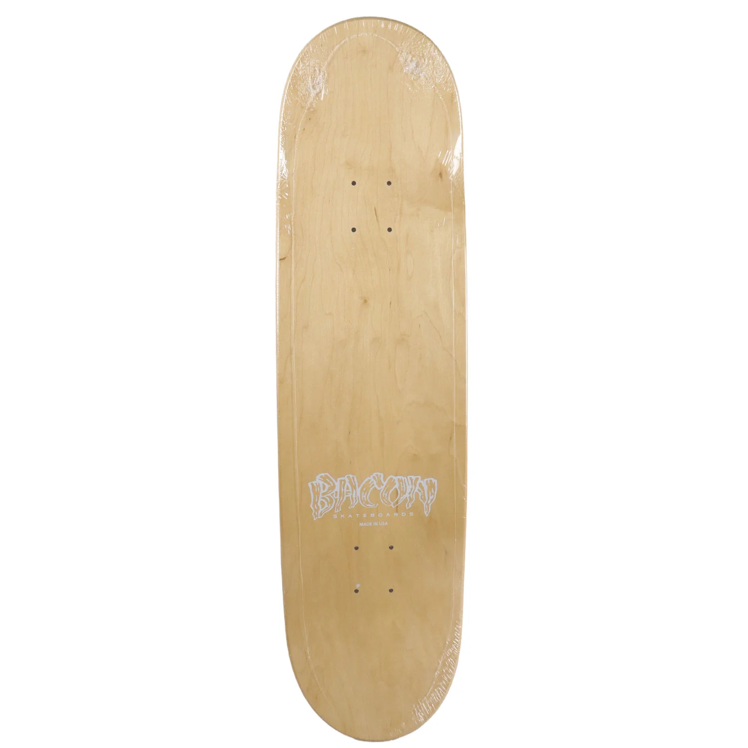 Bacon Skateboard Deck Logo Veneer Natural 8.75" x 32.63" - Image 2