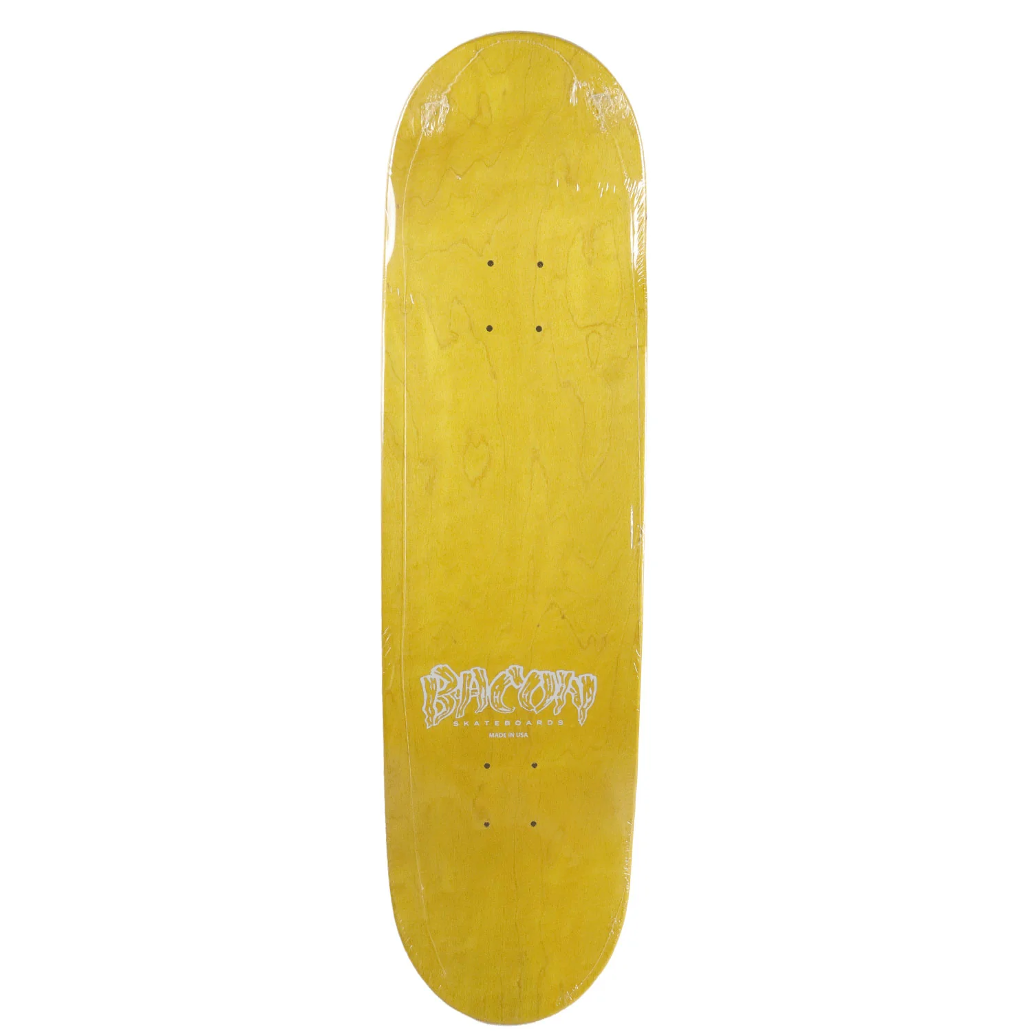 Bacon Skateboard Deck Logo Veneer Yellow 8.75" x 32.63" - Image 2