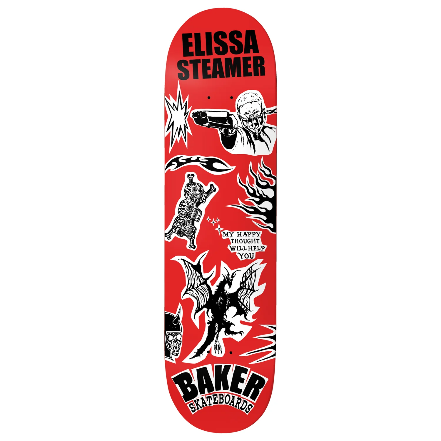 Baker Skateboard Complete Elissa Steamer Divine Evil 8.0" x 31.5" - Image 2