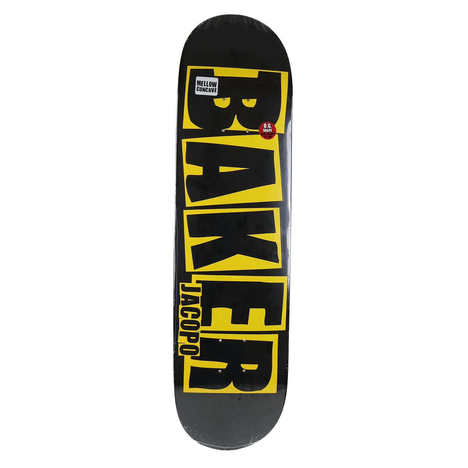 Baker Skateboard Complete Jacopo Carozzi Danger Black/Yellow 8.0" x 31.375" - Image 2