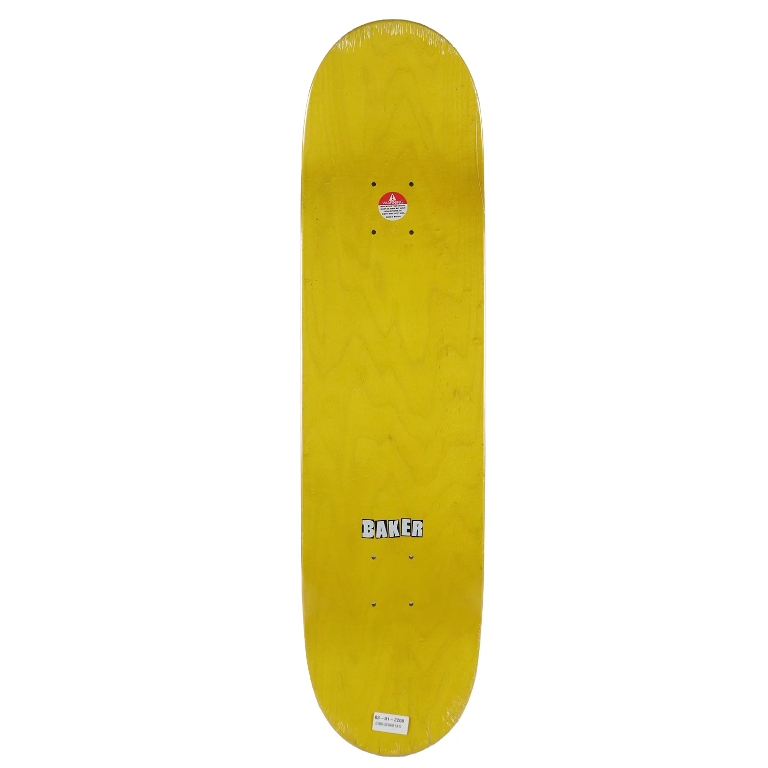 Baker Skateboard Deck Jacopo Carozzi Danger Black/Yellow 8.0" x 31.375" - Image 3