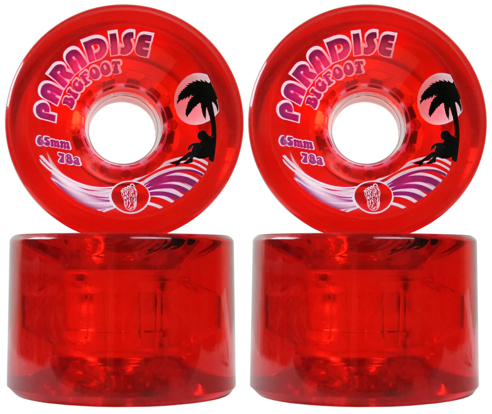 Bigfoot Longboard Wheels - 65mm Islanders Red