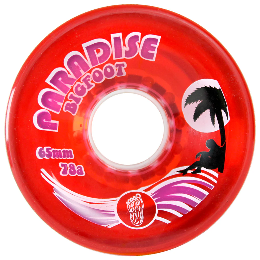 Bigfoot Longboard Wheels - 65mm Islanders Red - Image 2