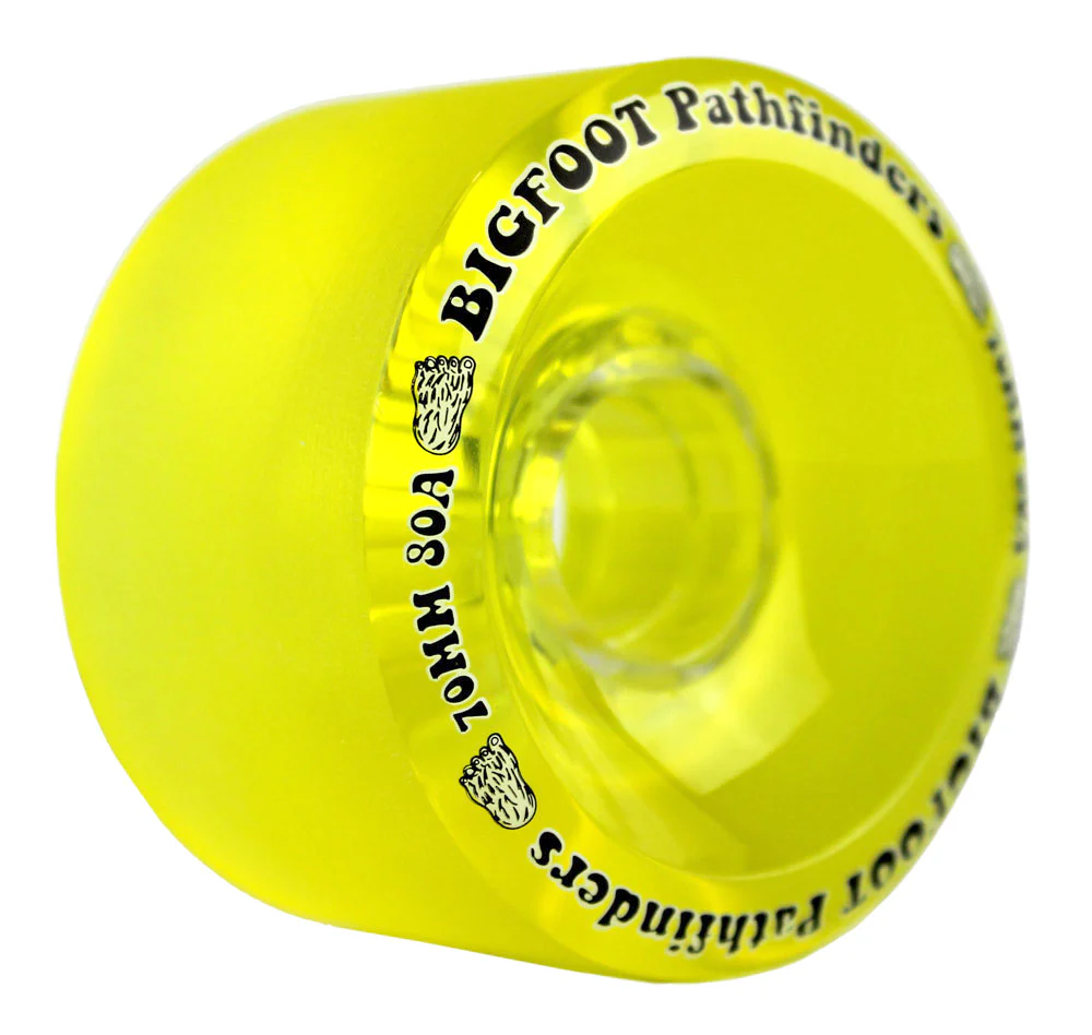 Bigfoot Longboard Wheels - 70mm 80a Pathfinders Yellow - Image 3