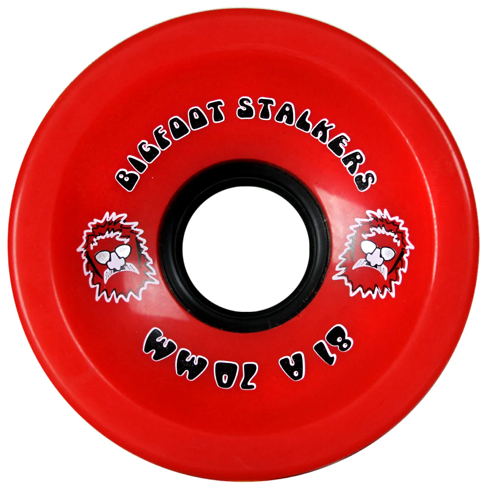 Bigfoot Longboard Wheels 70mm Stalkers Red - Image 2