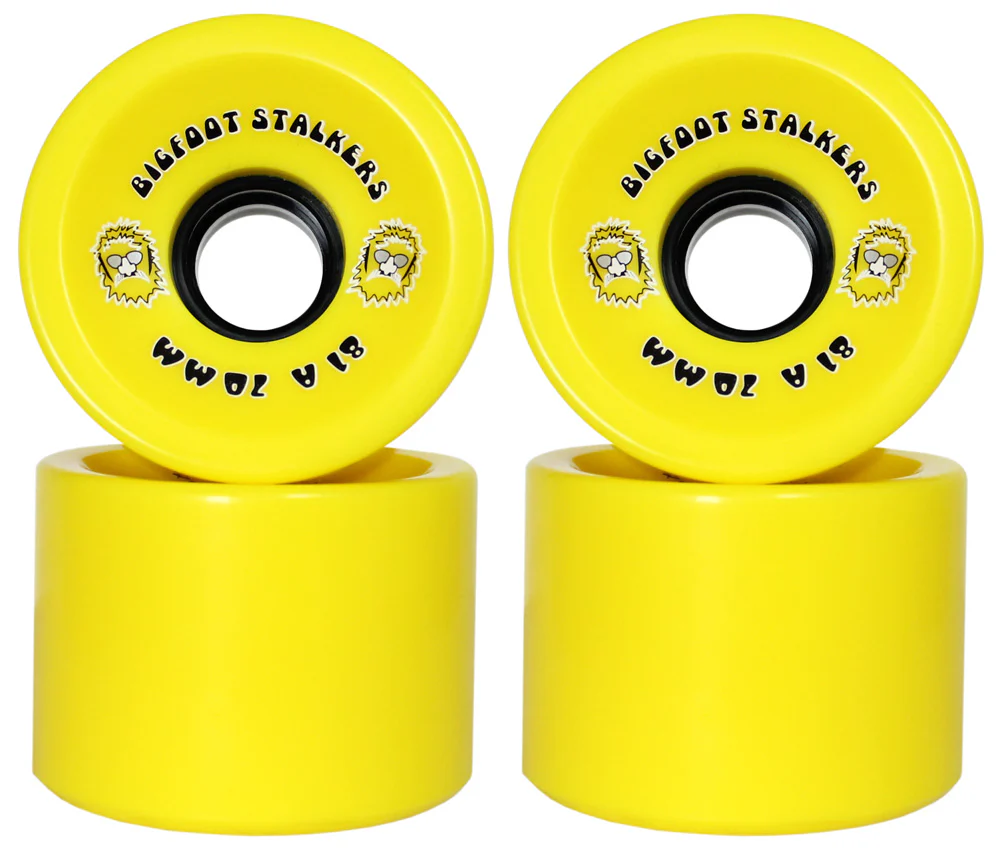 Bigfoot Longboard Wheels 70mm Stalkers Yellow