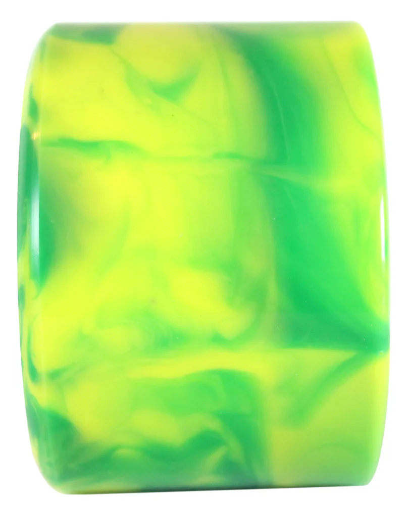 Bigfoot Longboard Wheels - 76mm Marble Swirl - Green/Yellow - Image 4