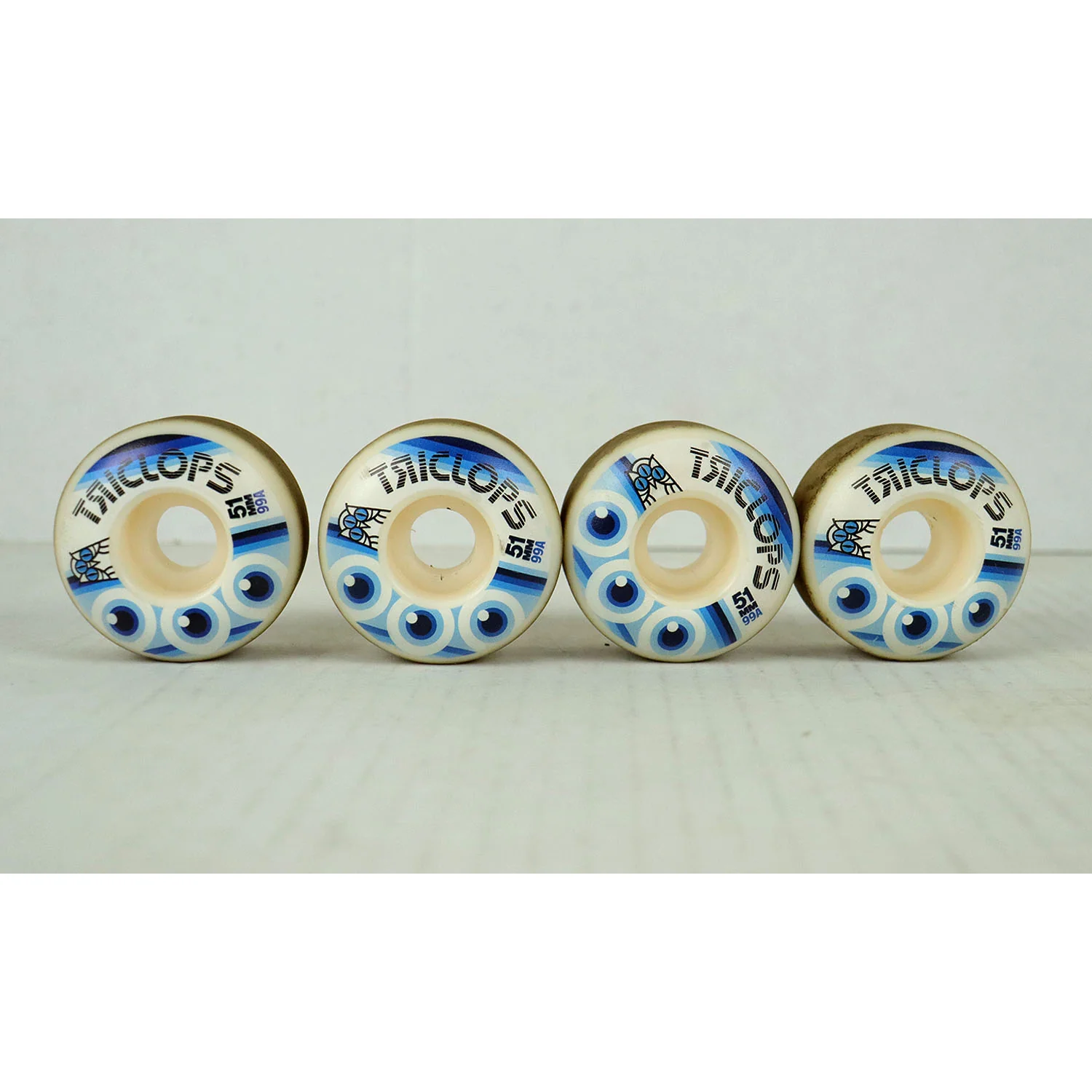Blem Triclops Skateboard Wheels Third Eye 51mm 99A White