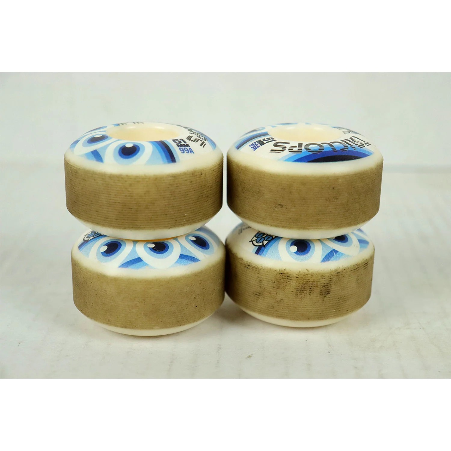 Blem Triclops Skateboard Wheels Third Eye 51mm 99A White - Image 2