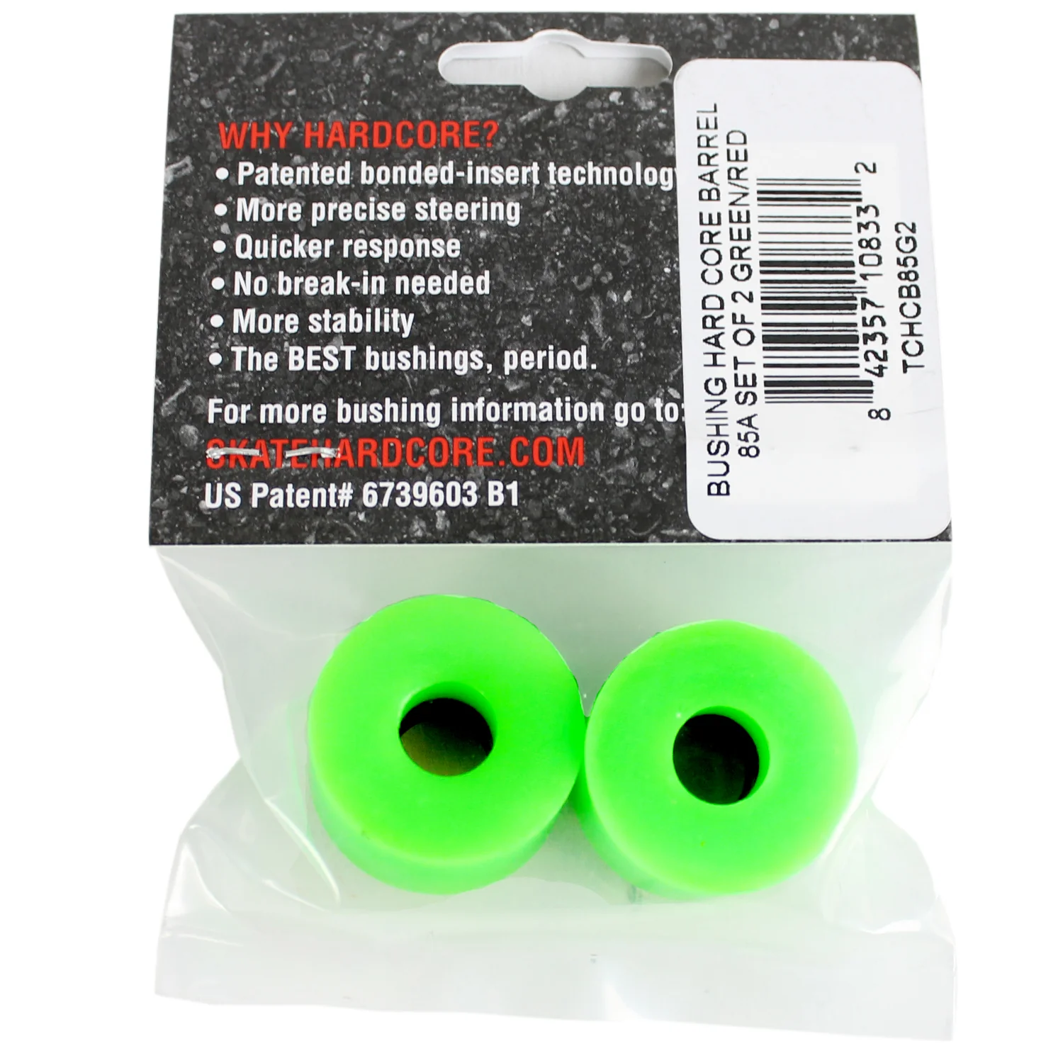 Bones Bushings Hardcore Barrel 85A 2pcs (1 Truck) - Image 2
