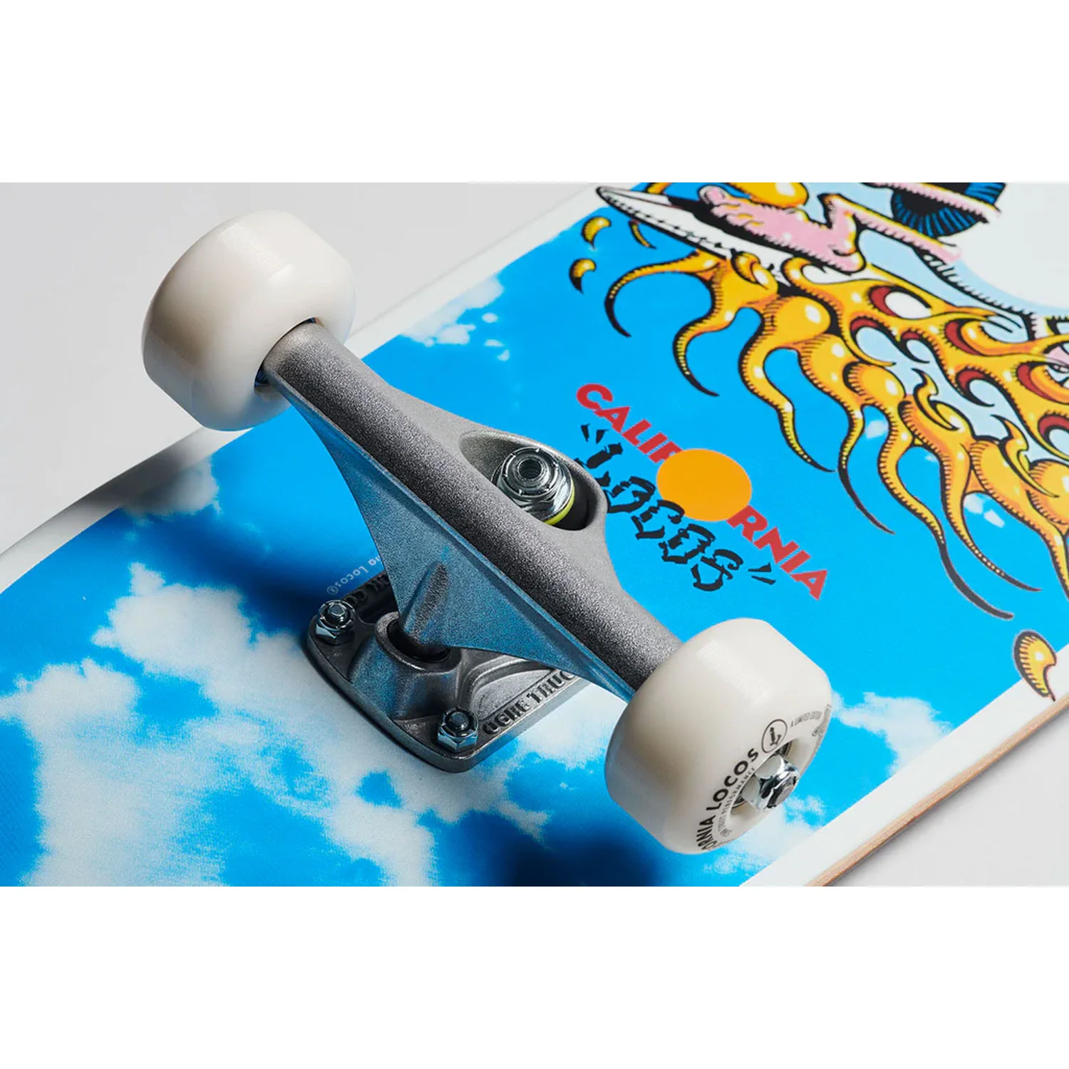 California Locos Skateboard Complete Rick Griffin Surfing Eyeball 8.0" - Image 2