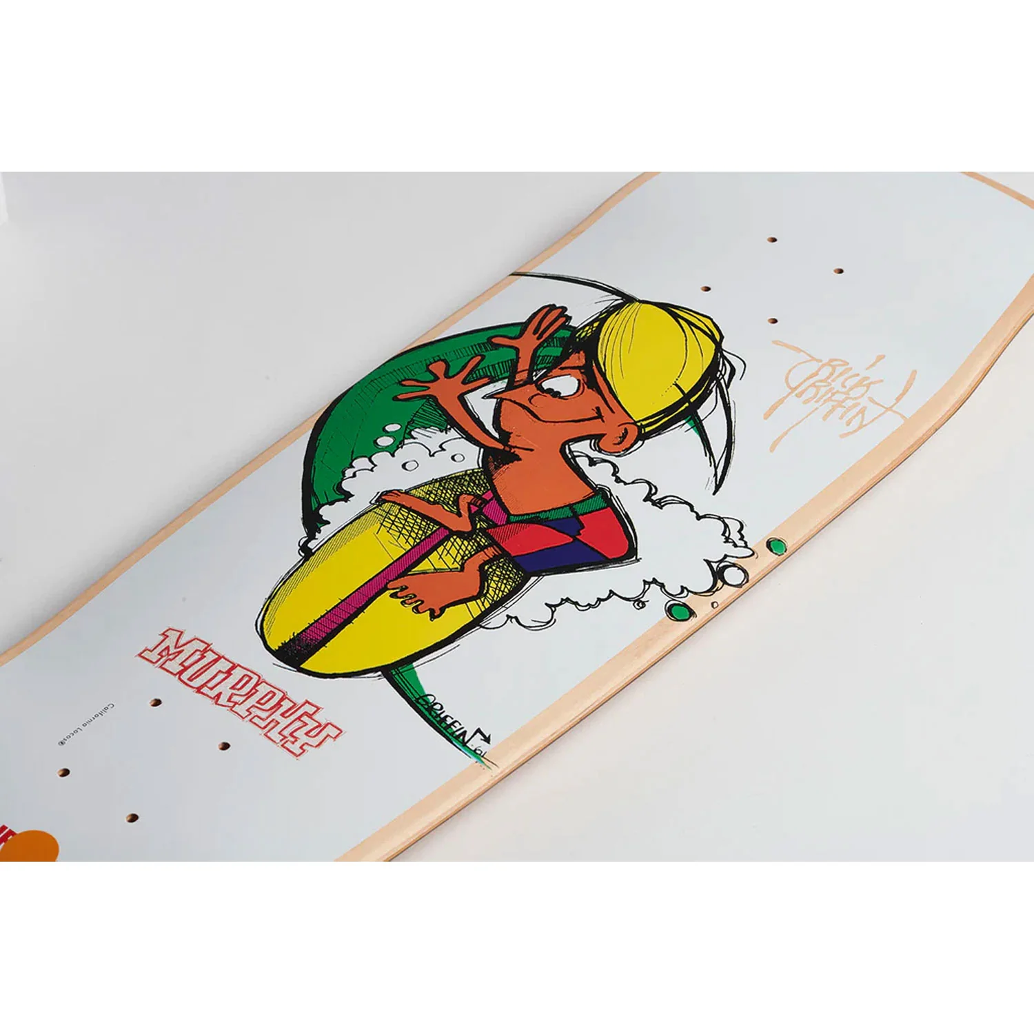 California Locos Skateboard Deck Rick Griffin Murphy 9.125" + Sk8ology Wall Mount - Image 2