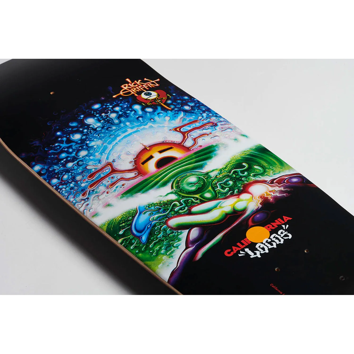 California Locos Skateboard Deck Rick Griffin Pacific Vibrations 9.125" + Sk8ology Wall Mount - Image 2