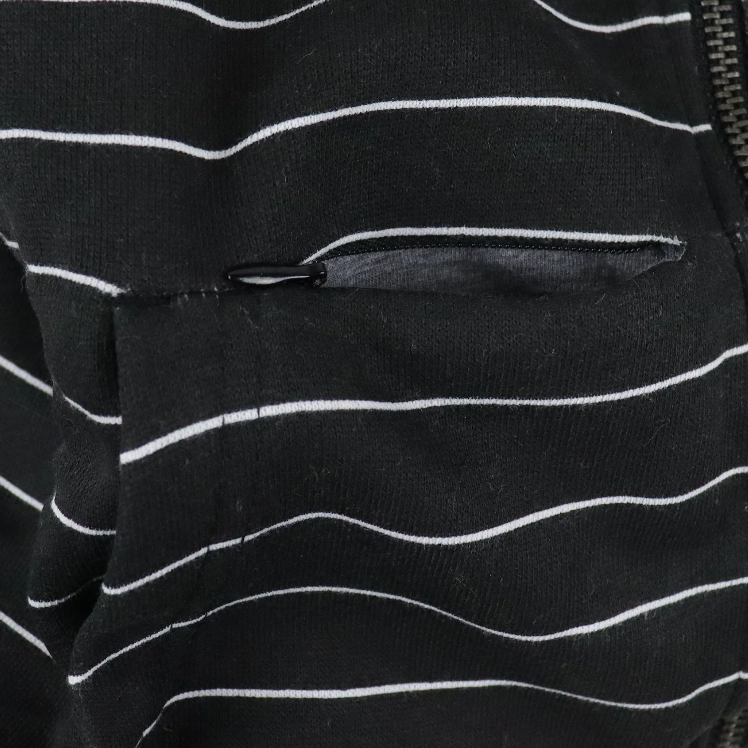 CCS Skateboard Hoodie Vapor Stripe Stash Pocket Zip Black - Image 6