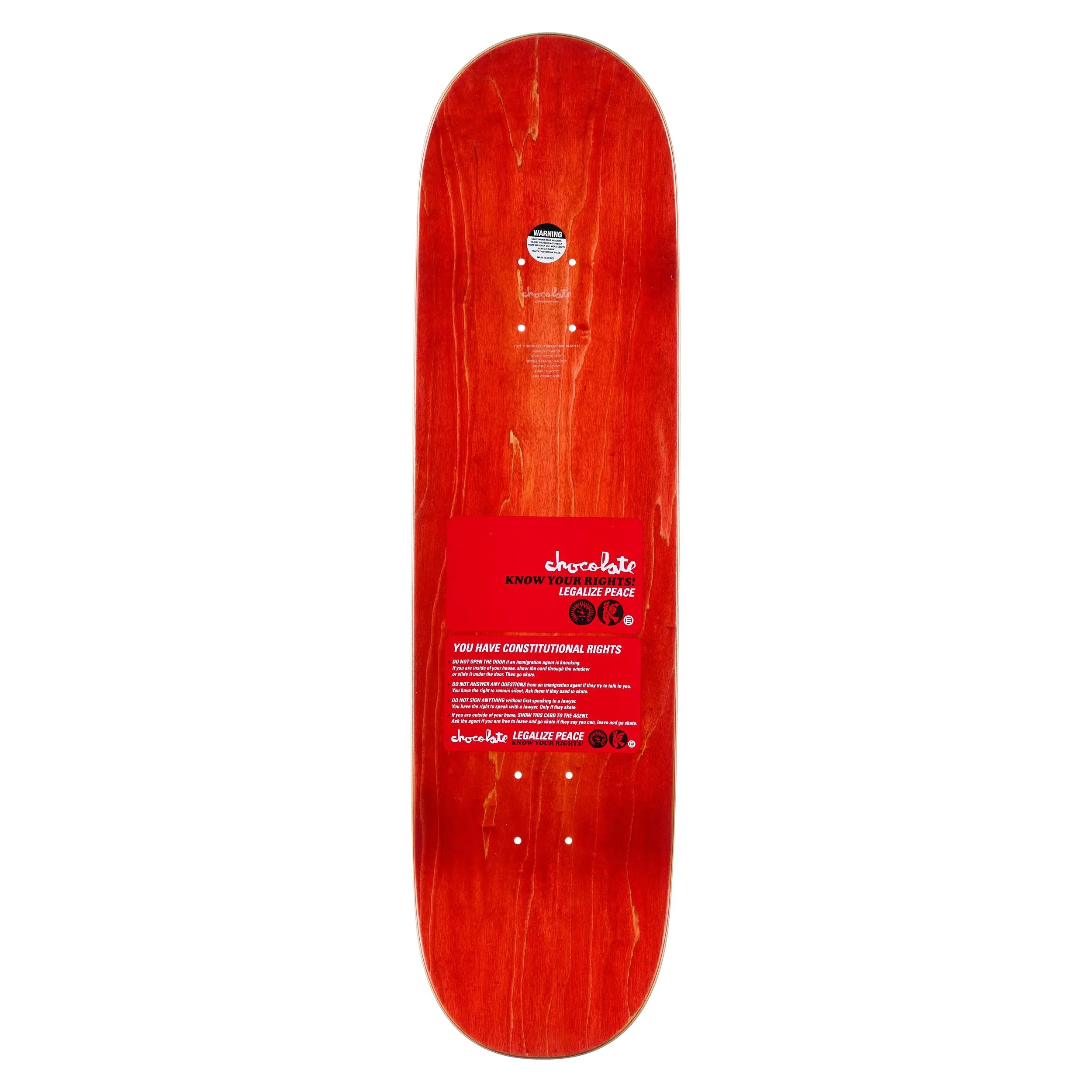 Chocolate Skateboard Deck Herrera Know Your Rights 8.375" x 32" - Image 2