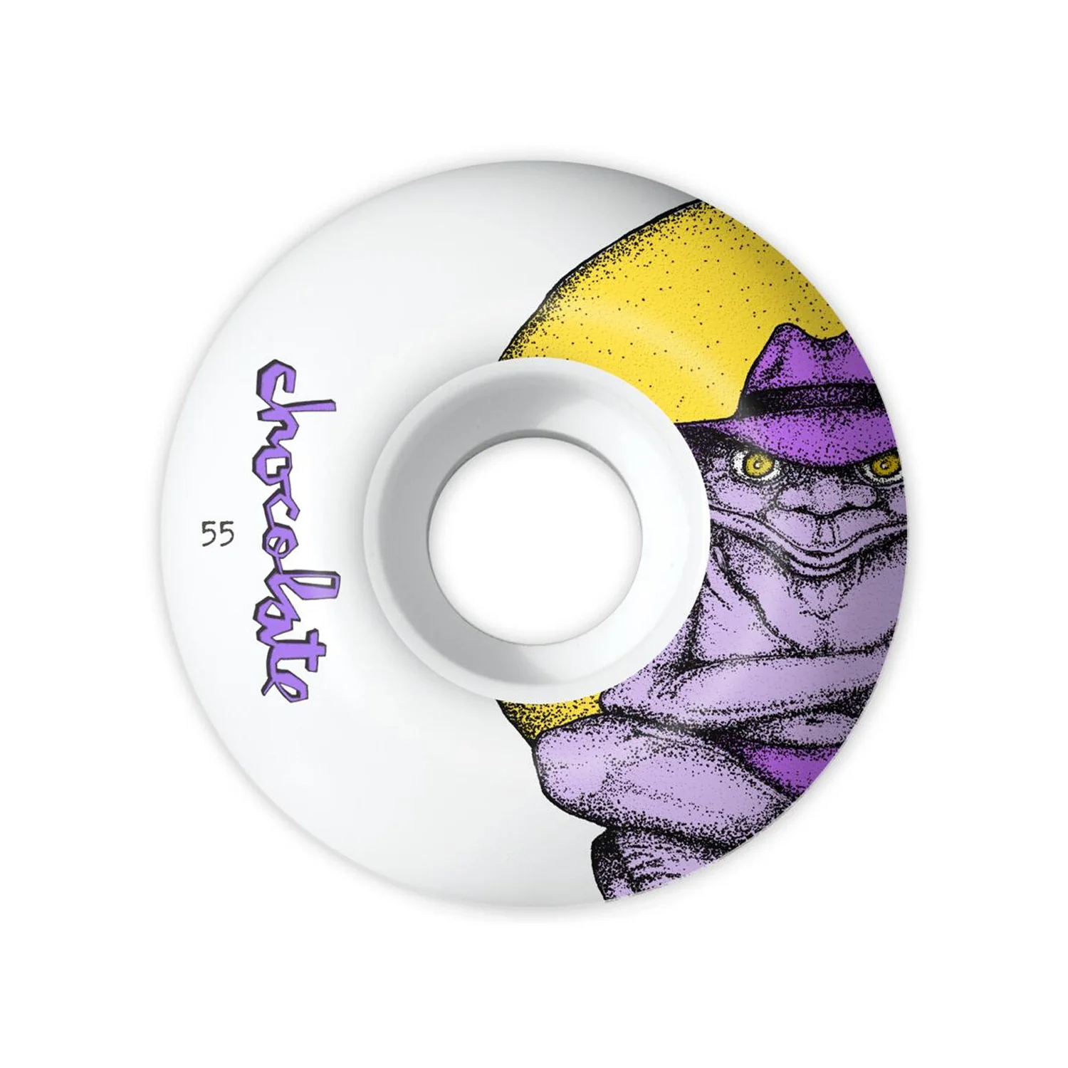 Chocolate Skateboard Wheels Sapo 55mm 99A Classic Shape White - Image 2