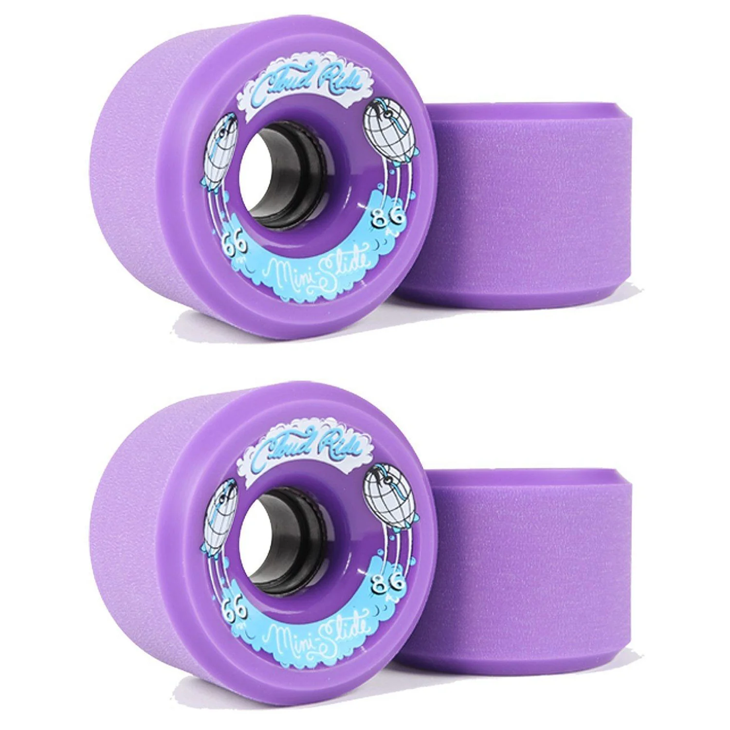 Cloud Ride Wheels MINI SLIDE PURPLE 66MM 86A
