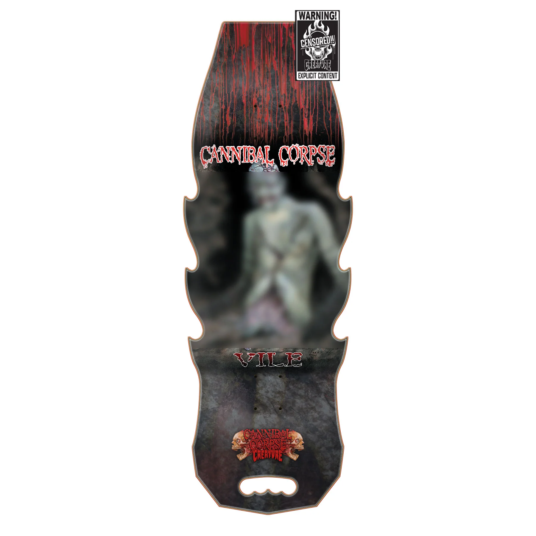 Creature Skateboard Deck Cannibal Corpse Explicit Vile 10.56" x 31" - Image 2