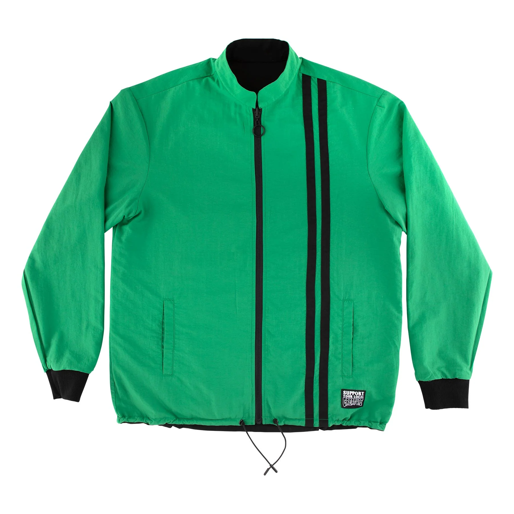 Creature Skateboards Coat Crash and Burn Reversible Jacket Black/Green - Image 2