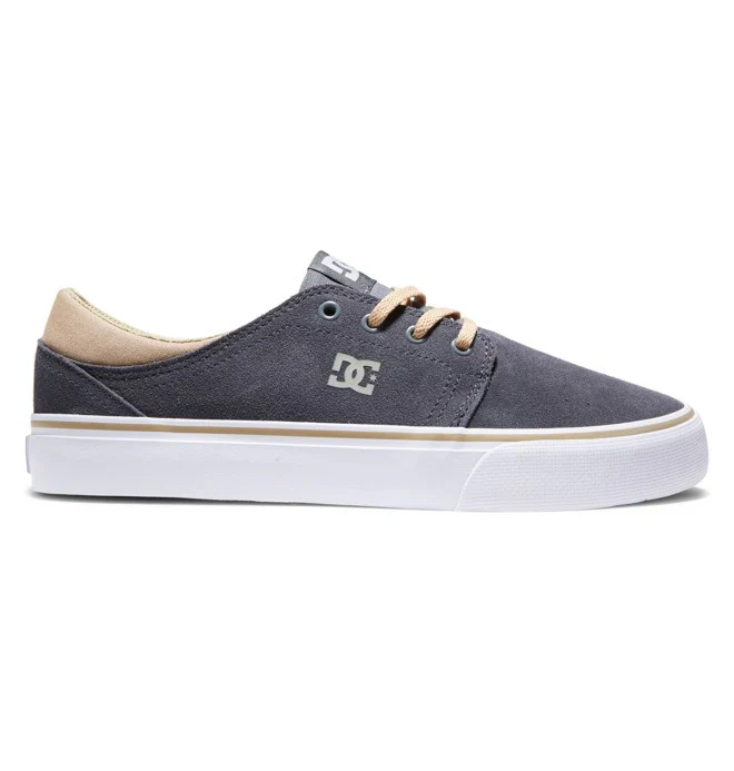 DC Skateboard Shoes Trase Dark Grey/White Mens - Image 2