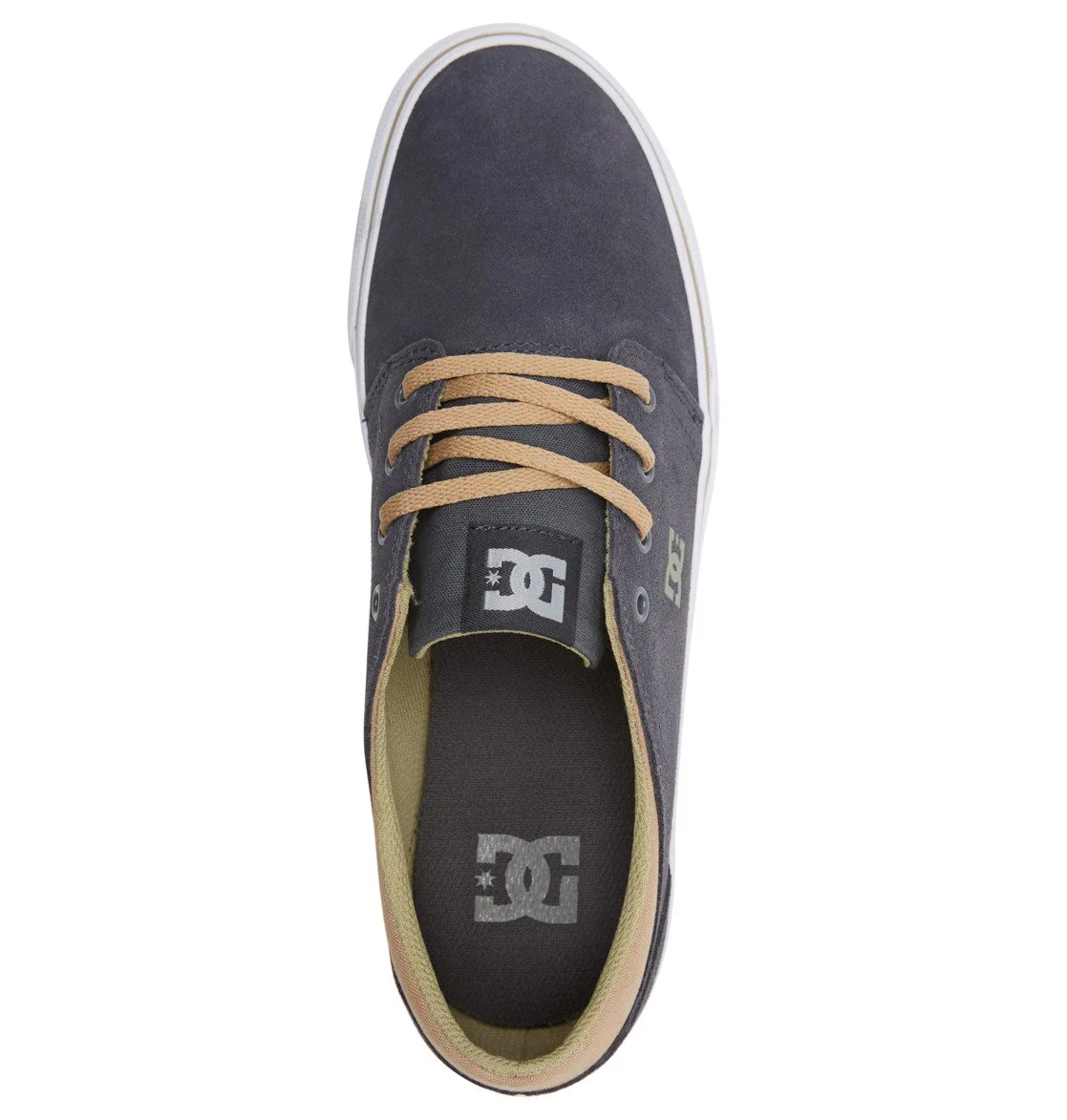 DC Skateboard Shoes Trase Dark Grey/White Mens - Image 3