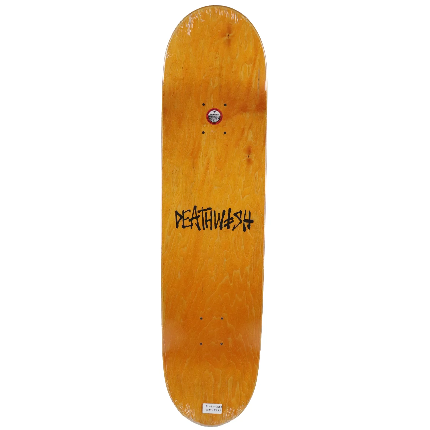 Deathwish Skateboard Deck Death TV Black 8.0" x 31.5" - Image 3