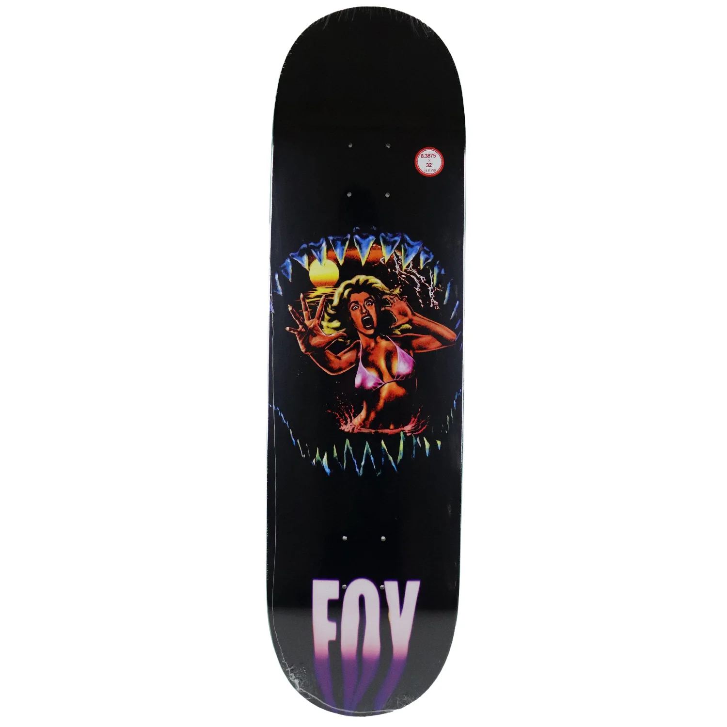 Deathwish Skateboard Deck Jamie Foy Jaws Black 8.38" x 32" - Image 2