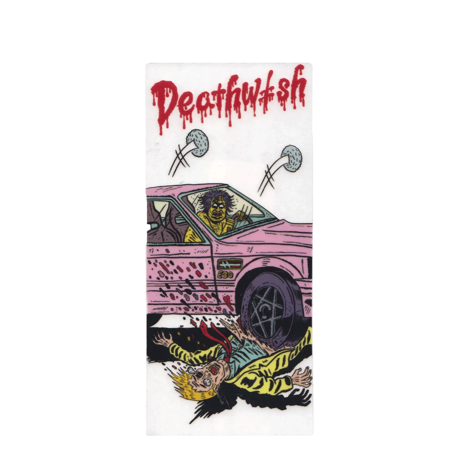 Deathwish Skateboard Sticker Jake Hayes Vehicular Manslaughter Graphic 2.5" x 5.5"