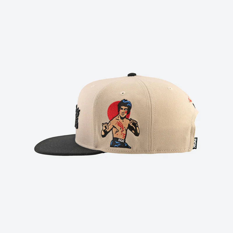 DGK x Bruce Lee Balance Snapback Hat - Sand - Image 3