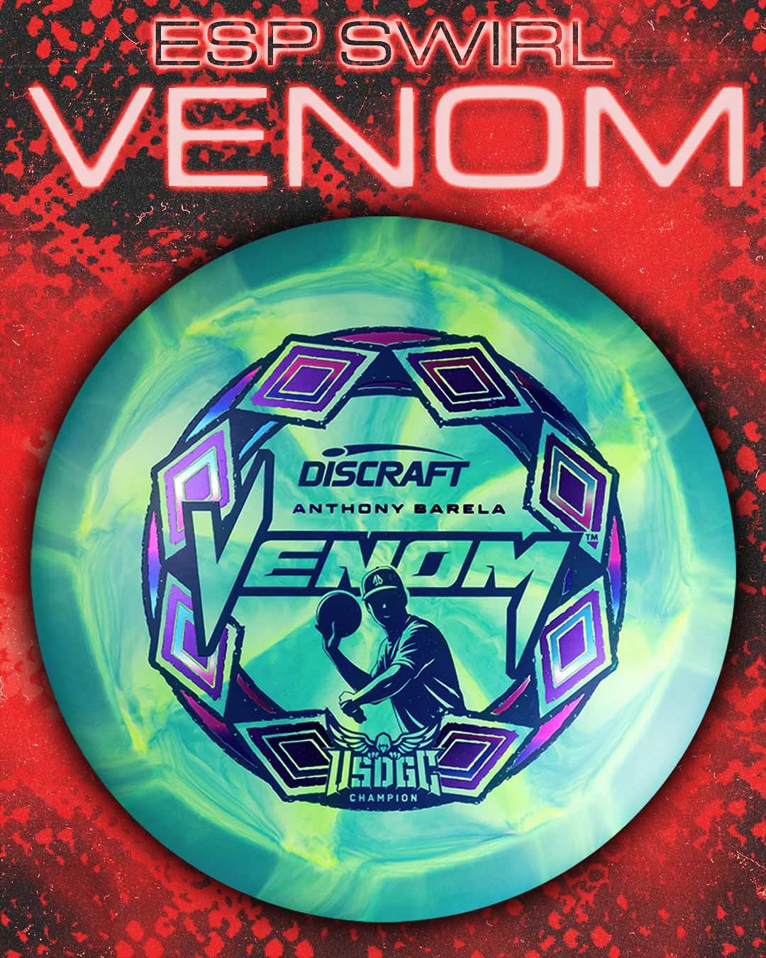 Discraft Disc Golf Anthony Barela USDGC ESP Swirl Venom Pop Top - Choose Exact Disc - Image 2