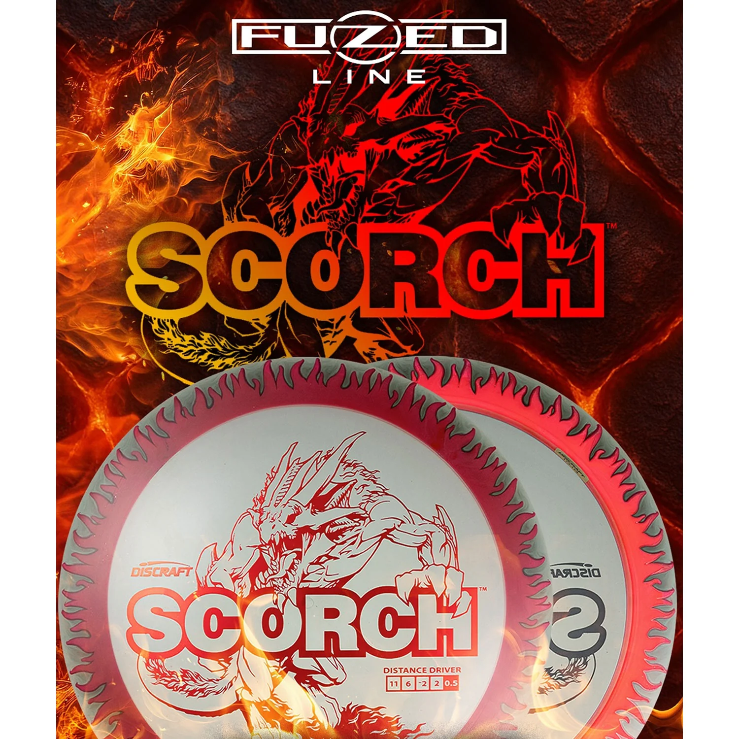 Discraft Disc Golf FuZed Line Scorch with Flame Pattern Distance Driver11/6/-2/2 - Choose Exact Disc - Image 4