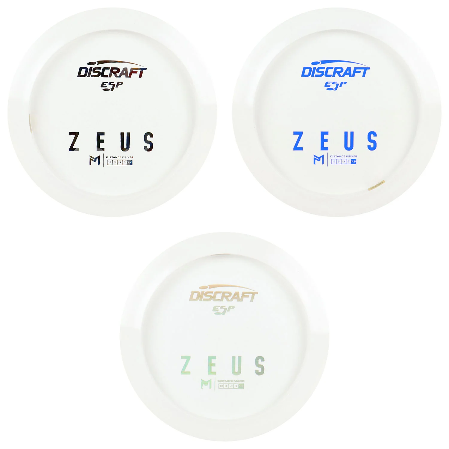 Discraft Disc Golf Paul McBeth ESP Zeus Solid White Distance Driver 12/5/-1/3- Choose Exact Disc