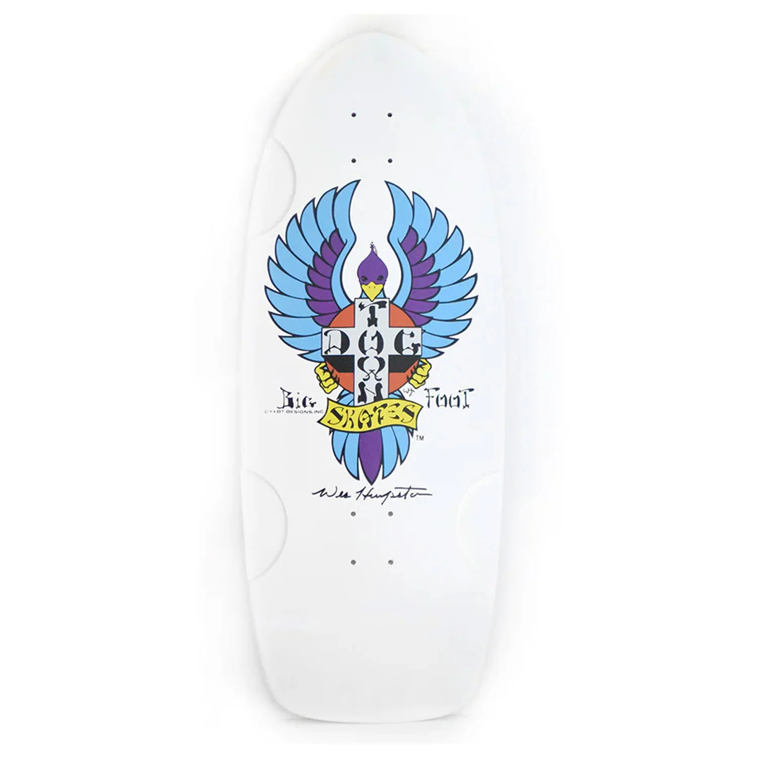 Dogtown Old School Skateboard Complete Bigfoot 70's Classic White 11.87" x 30.75" - Image 2