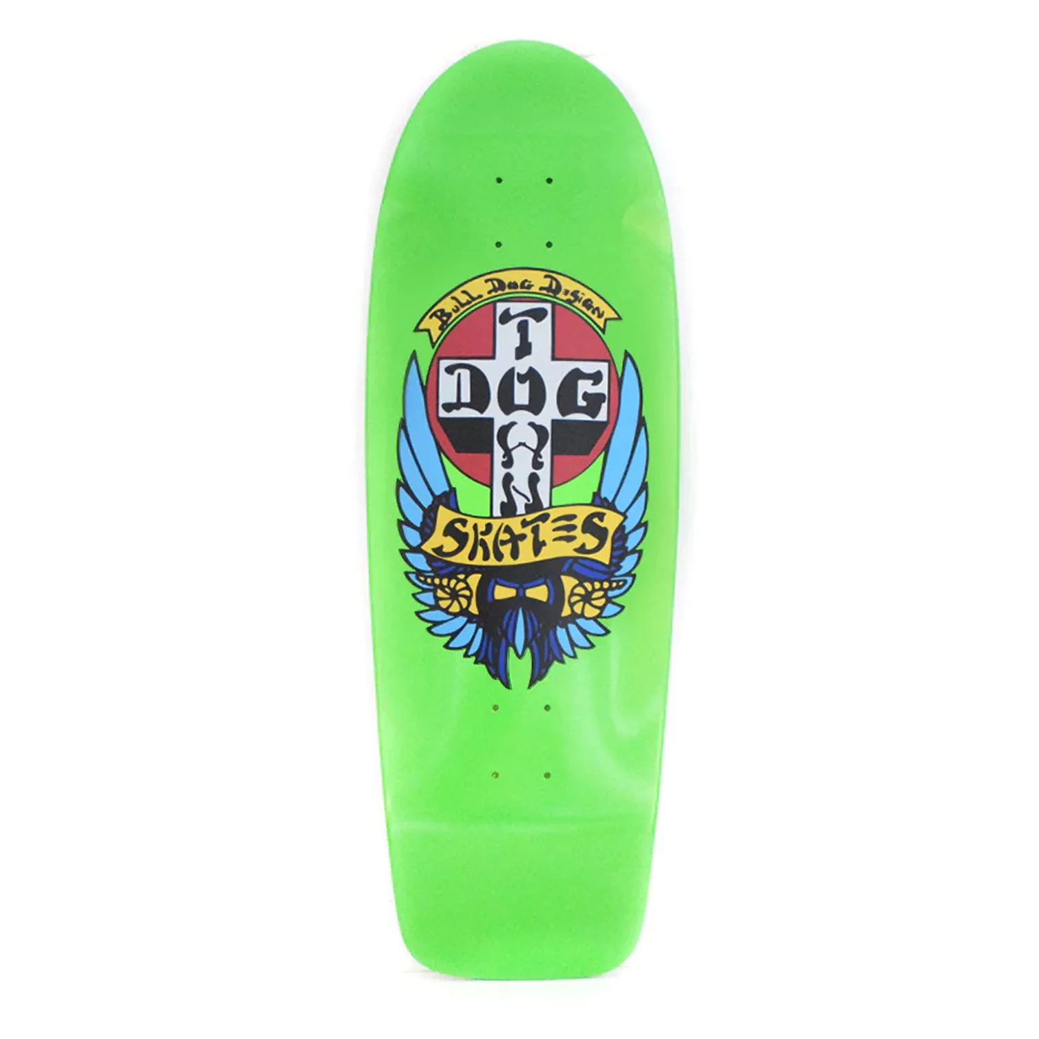 Dogtown Old School Skateboard Complete Bull Dog 70's Classic Lime 10" x 30" - Image 2