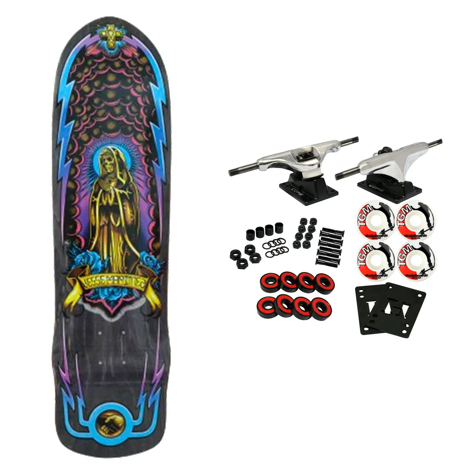 Dogtown Skateboard Complete Jesse Martinez Guadalupe Handshake M80 Black 8.625" x 32.575"