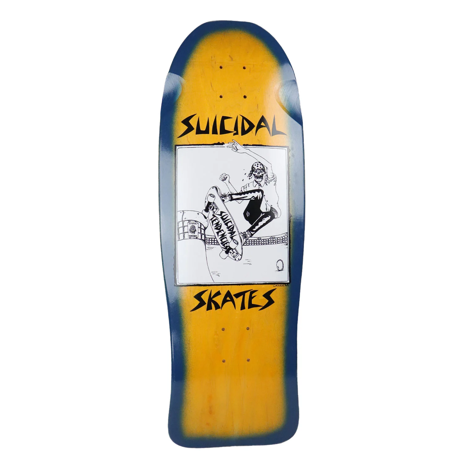 Dogtown Skateboard Complete Suicidal Skates Pool Skater Blue Fade Yellow 10.12" x 30.32" Old School - Image 2