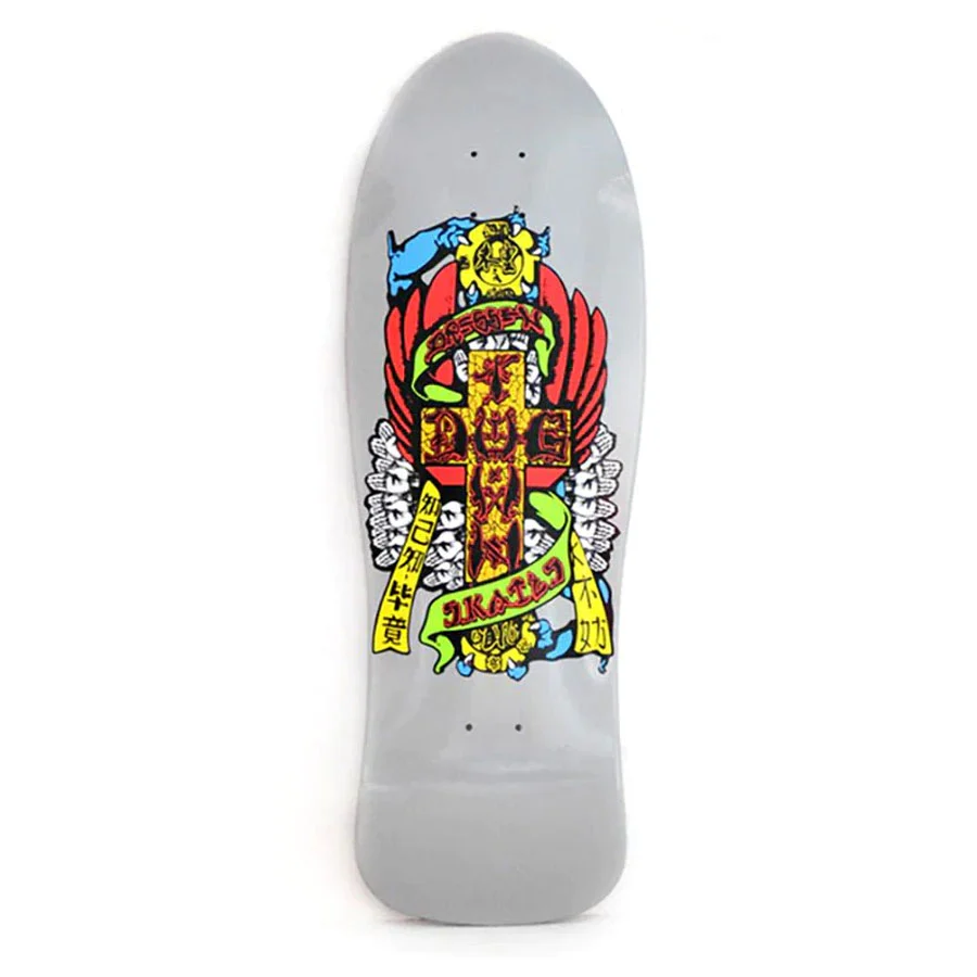 Dogtown Skateboard Deck Dressen Hands Reissue Grey Old School 10.125" x 30.325"